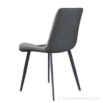 Accueil Mobilier Chaises en similicuir gris